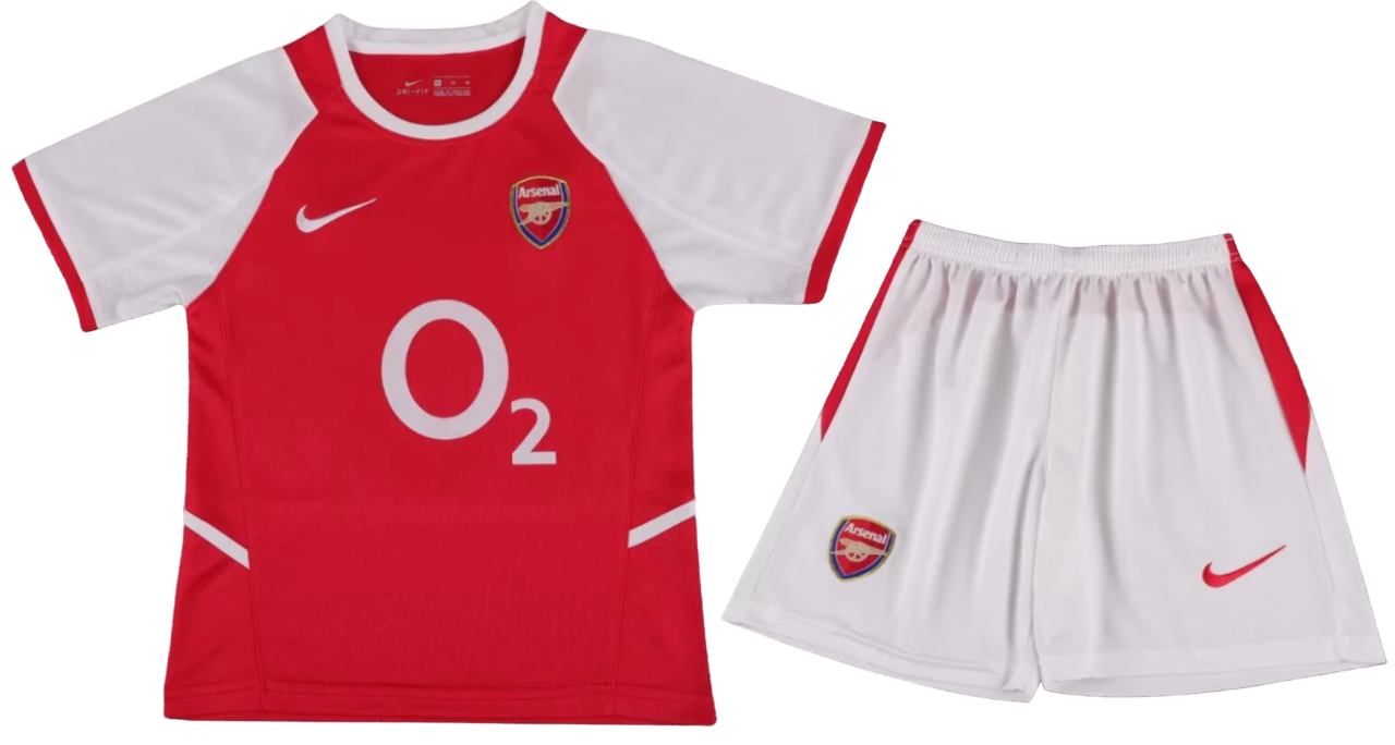 Kit infantil I Arsenal 2002 2003 Home retro 